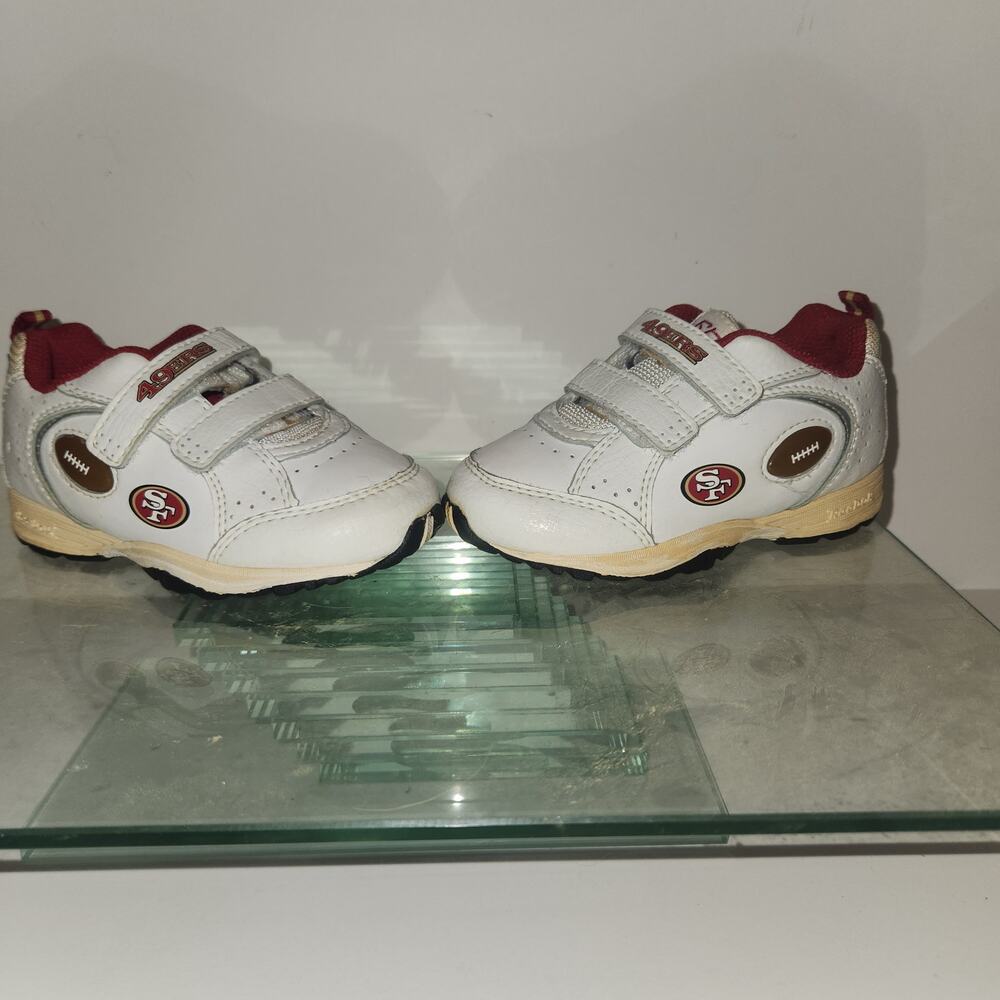 NFL 49ers Reebok Toddler size 6 light up sneakers